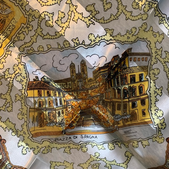 Rome Italy Scarf Italian City Scenes Souvenir European Roman Accessory Gift - Picture 5 of 14
